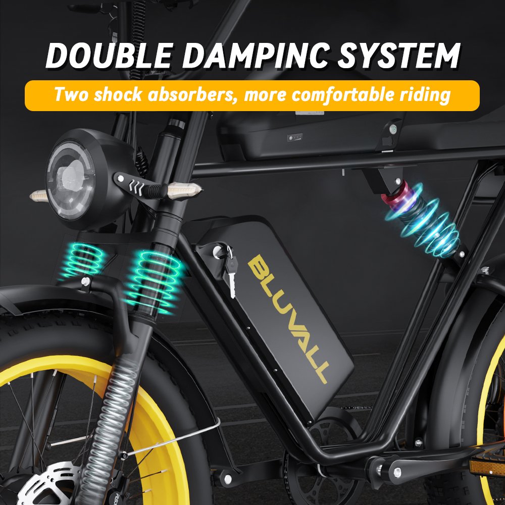 US Warehouse 52v 2000w E-bike Ebike K10 Electric Bike Fat Tire 23AH Dual batteries Electric Mountain Bicycle For Adults