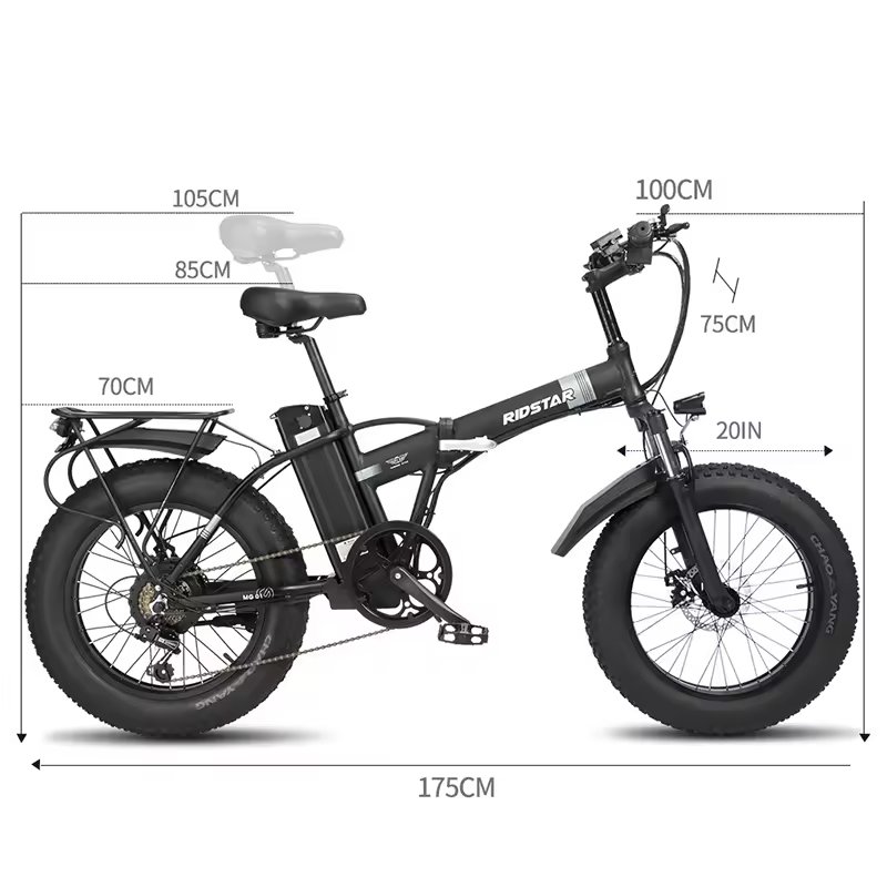 Ridstar G20 Electric Folding Bike 20 Inch Fat Tire Adult Electric Bike Electric Mountain Bike
