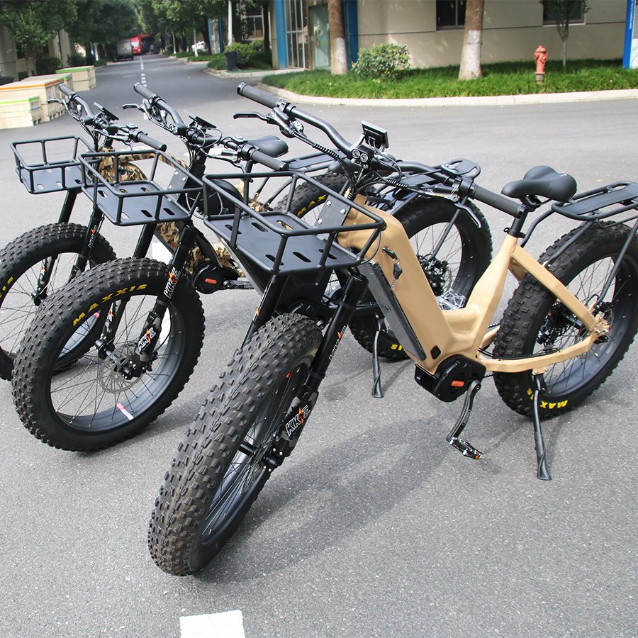 New Arrive Electric Mountain bike 48V 1000W Mid Drive Ebike Chopper EMTB Fat Bike with High Capacity 30AH battery