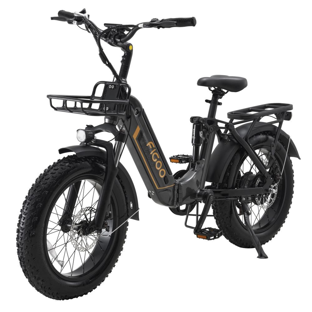 2024Cheap 20 Inch Fat Tire High Carbon Steel Electric Mountain Bike 48V Full Suspension Electric Bicycle