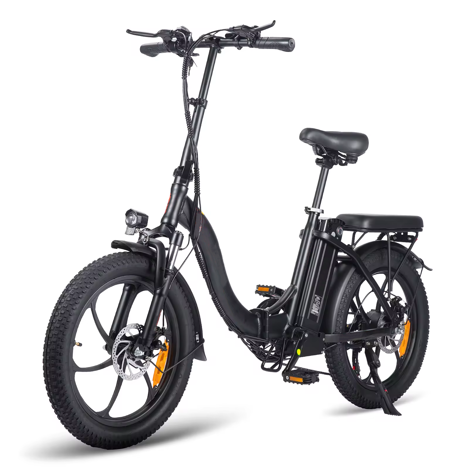 Step Thru Electric Bicycle 350W Folding City Ebike 20"x3.0 Fat Tire City Electric Bike For Ladies