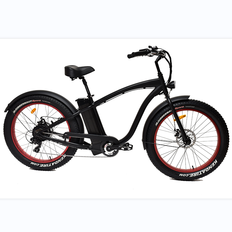 China 26inch 350W 500W high quality vintage fat tire mountain bike electric men's beach cruiser bicycle e bicycle electric bike