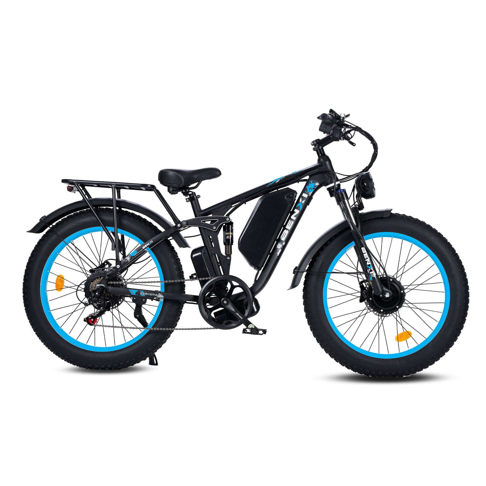 USA Warehouse Electric Mountain Bike PHNHOLUN Seeker 24 52V 3000W 25AH Dual Motor Electric Bike For Adults