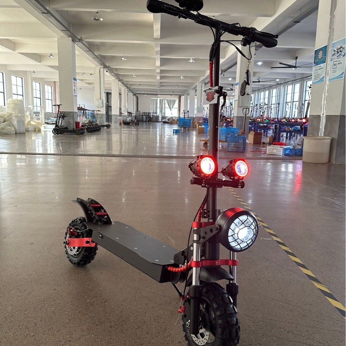 Factory Stock 48V 1200W Dual Drive 11 Inch Foldable Electric Scooter with Seat Two-Wheel Scooter