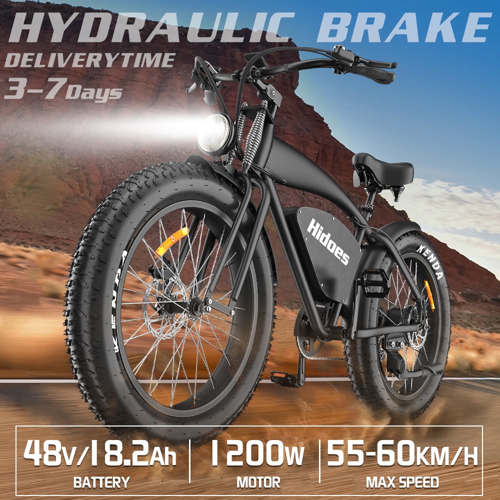 High Quality Snow electric bike Hidoes B3 26*4.0 electric Fat Tire Ebike 1200w 7 Speed Disc Brake electric bike