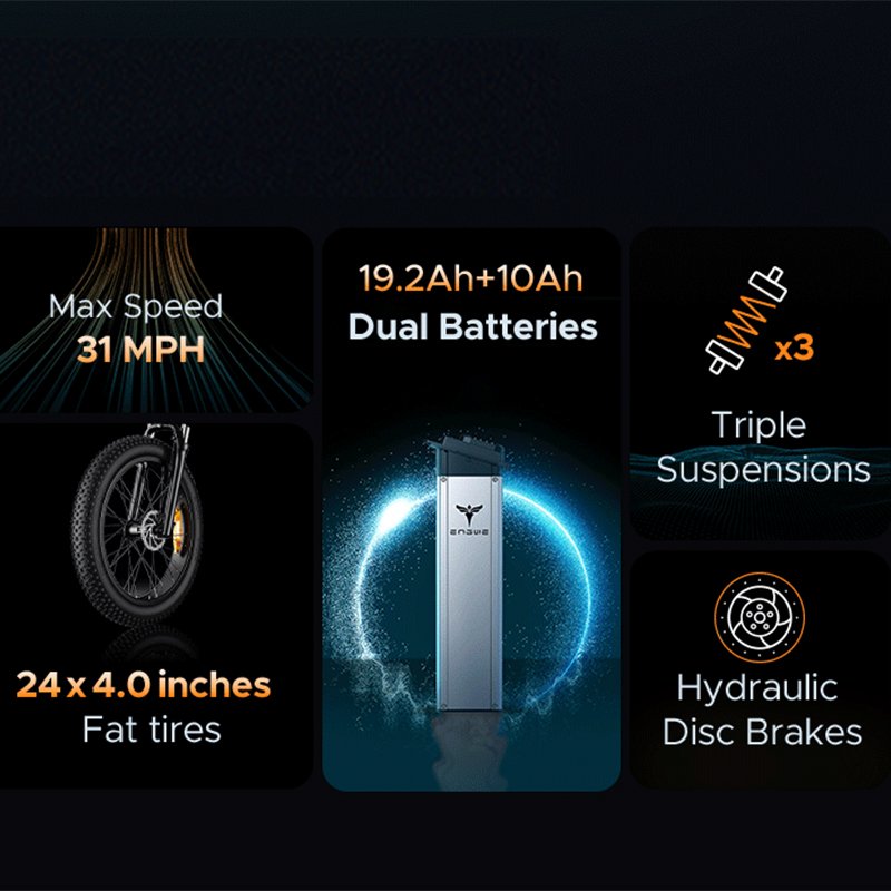 Mountain overlord engwe X24 stock 1000w 150km Electric Motorcycle 48V29.2Ah 24*4.0inch fat snow tires off-road mountain eBike