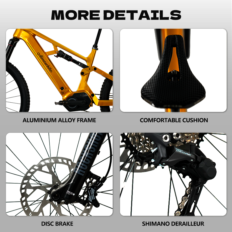 Electric Mountain Bike for Adults 500W, 48V 14AH Battery Adult Electric Bicycles, 29" & 27.5" Fat Tire Full Suspension Ebike
