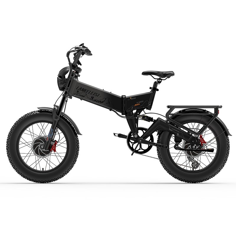 Lankeleisi X3000 MAX 2000W dual motor folding electric bike 48V20Ah full suspension e mountain bike