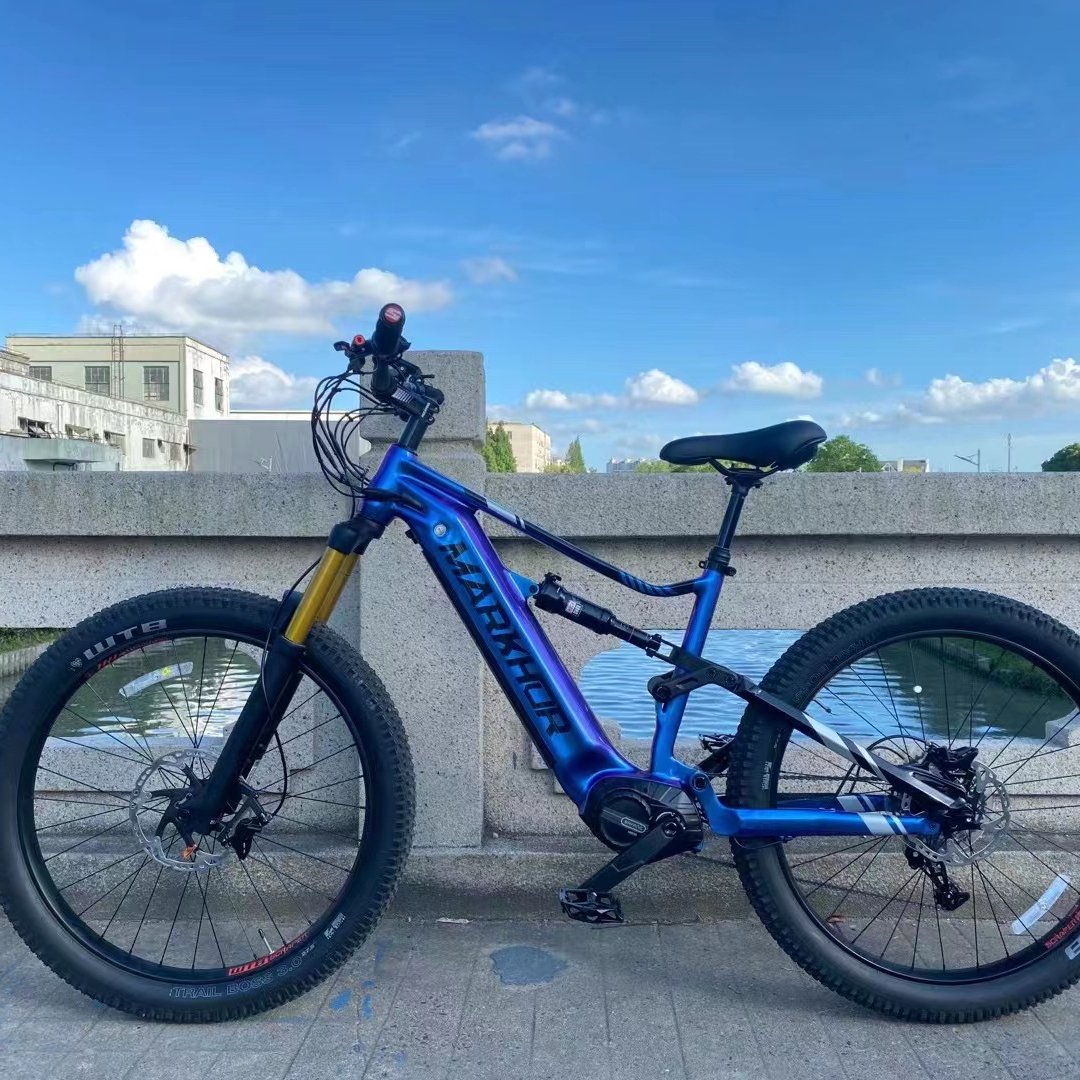 Markhor original factory 27.5/29 inch M600 mid drive motor full suspension electric mountain bicycle eMTB hydraulic brake bike
