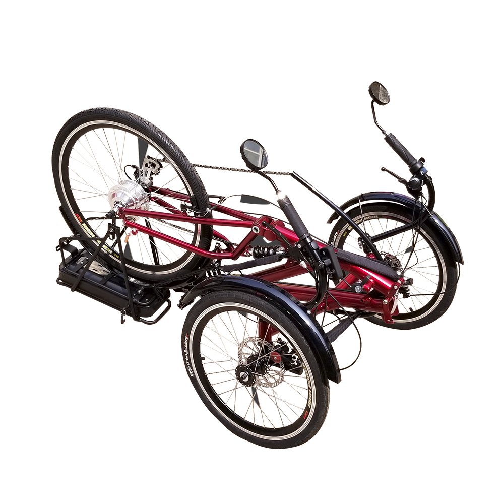ZZMERCK High Quality Holiday Leisure Adult Three Wheel Bicycle 500W Electric Recumbent Trike with Shipping Cost