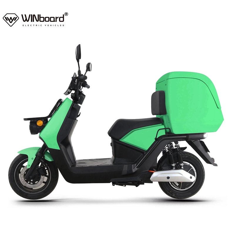 Fast speed adult long range two wheels adult electric 3000W brushless motorcycle moped for delivery with two lithium batteries