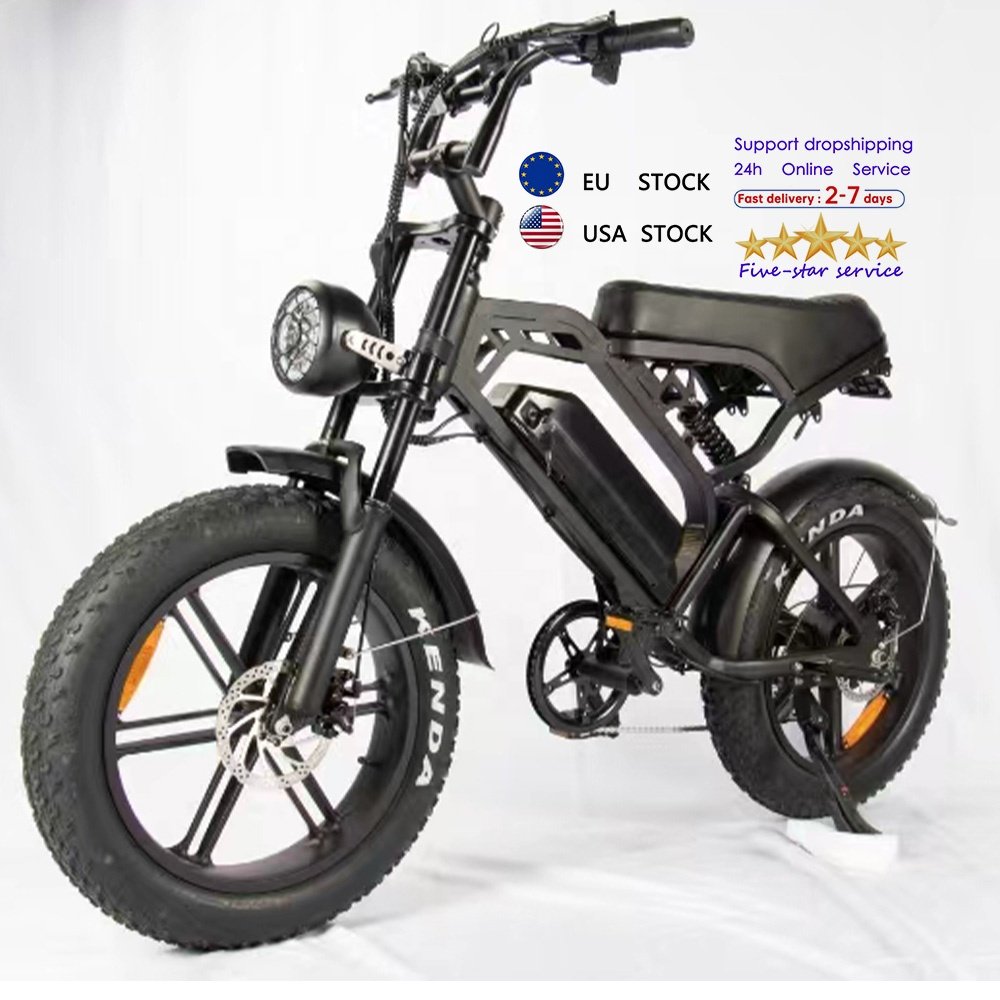 Ebike 20*4 inch V20 Pro fatbike eu stock electr bike full suspension electric mountain bike electric bicycle e bike