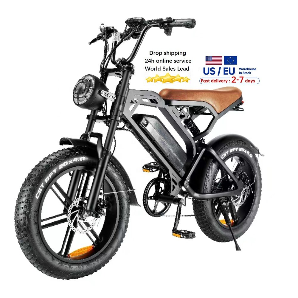 Ebike 20*4 inch V20 Pro fatbike eu stock electr bike full suspension electric mountain bike electric bicycle e bike