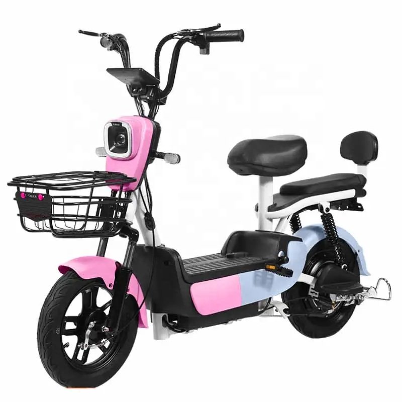China factory direct sell 350W power electric city bike 14inch fashion double electric bicycle sale export import e bikes 48V
