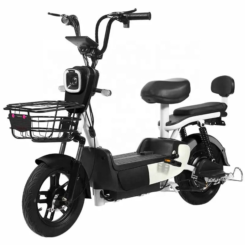 China factory direct sell 350W power electric city bike 14inch fashion double electric bicycle sale export import e bikes 48V