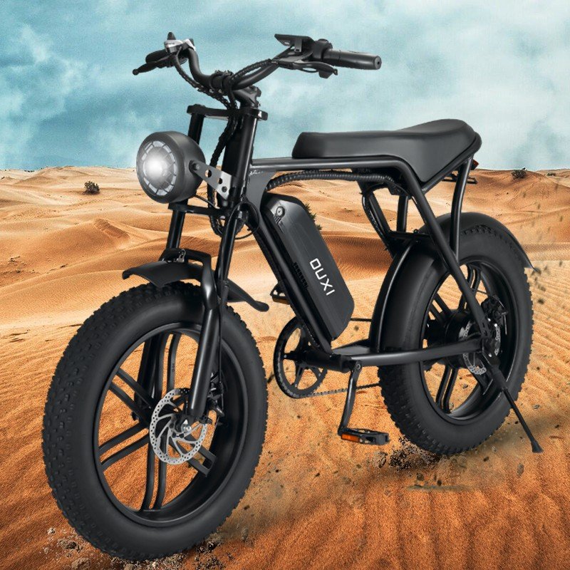 OUXI e bike frame 20 inch fat tire snow electric bike V9 ebike full suspension 1000w e dirt bike e-bike