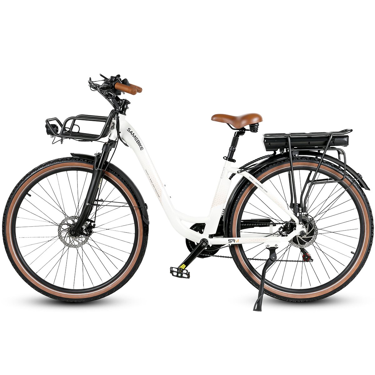 28 Inch Aluminum Alloy Electric City Bike 36V 13AH Lithium Battery 500W Powerful Motor Rear Hub Smart Sensor Adults Made China