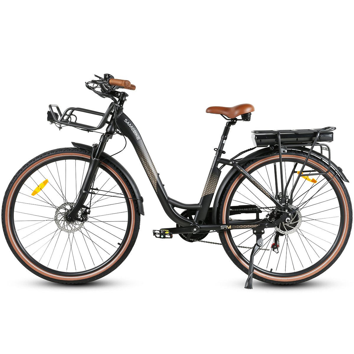 28 Inch Aluminum Alloy Electric City Bike 36V 13AH Lithium Battery 500W Powerful Motor Rear Hub Smart Sensor Adults Made China