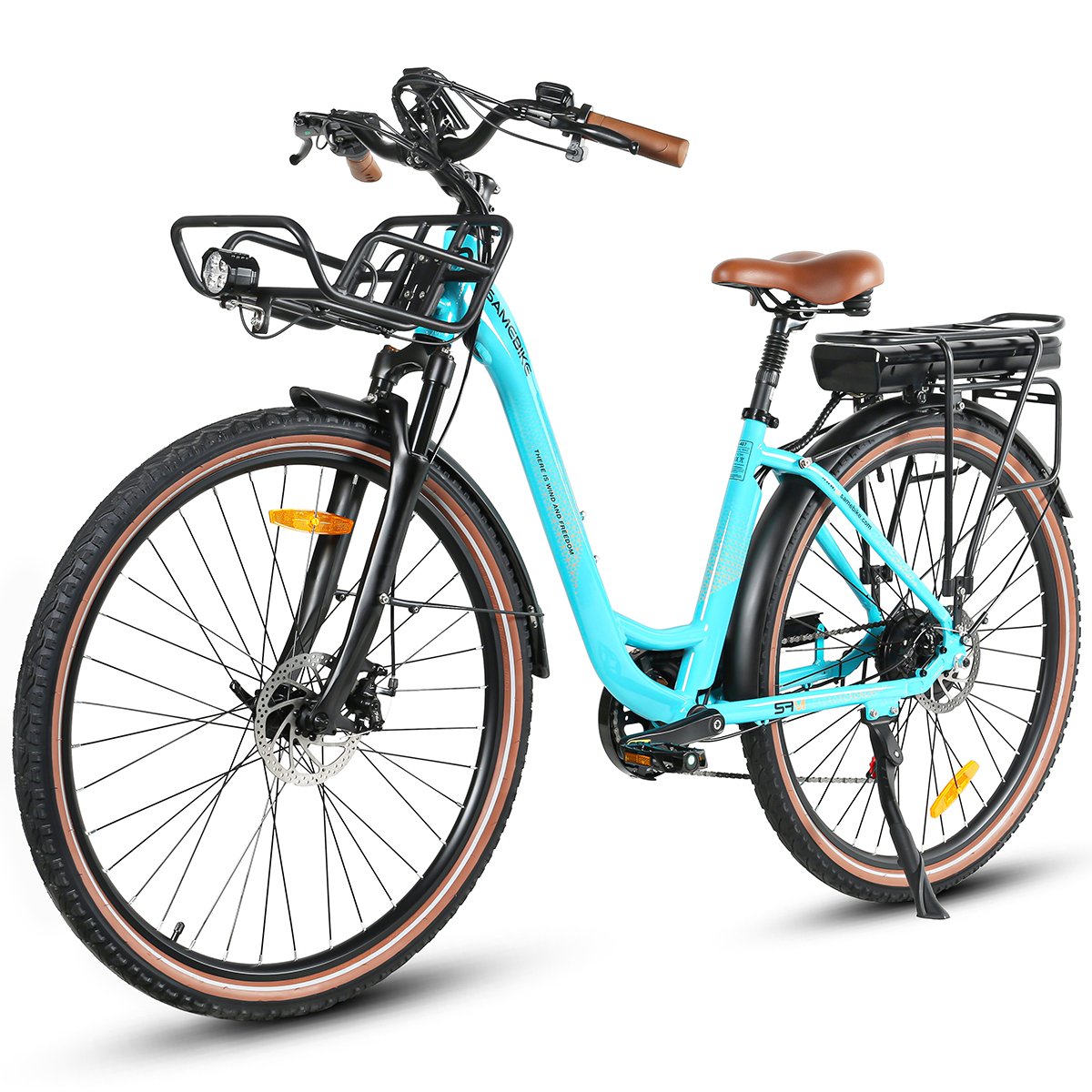 28 Inch Aluminum Alloy Electric City Bike 36V 13AH Lithium Battery 500W Powerful Motor Rear Hub Smart Sensor Adults Made China