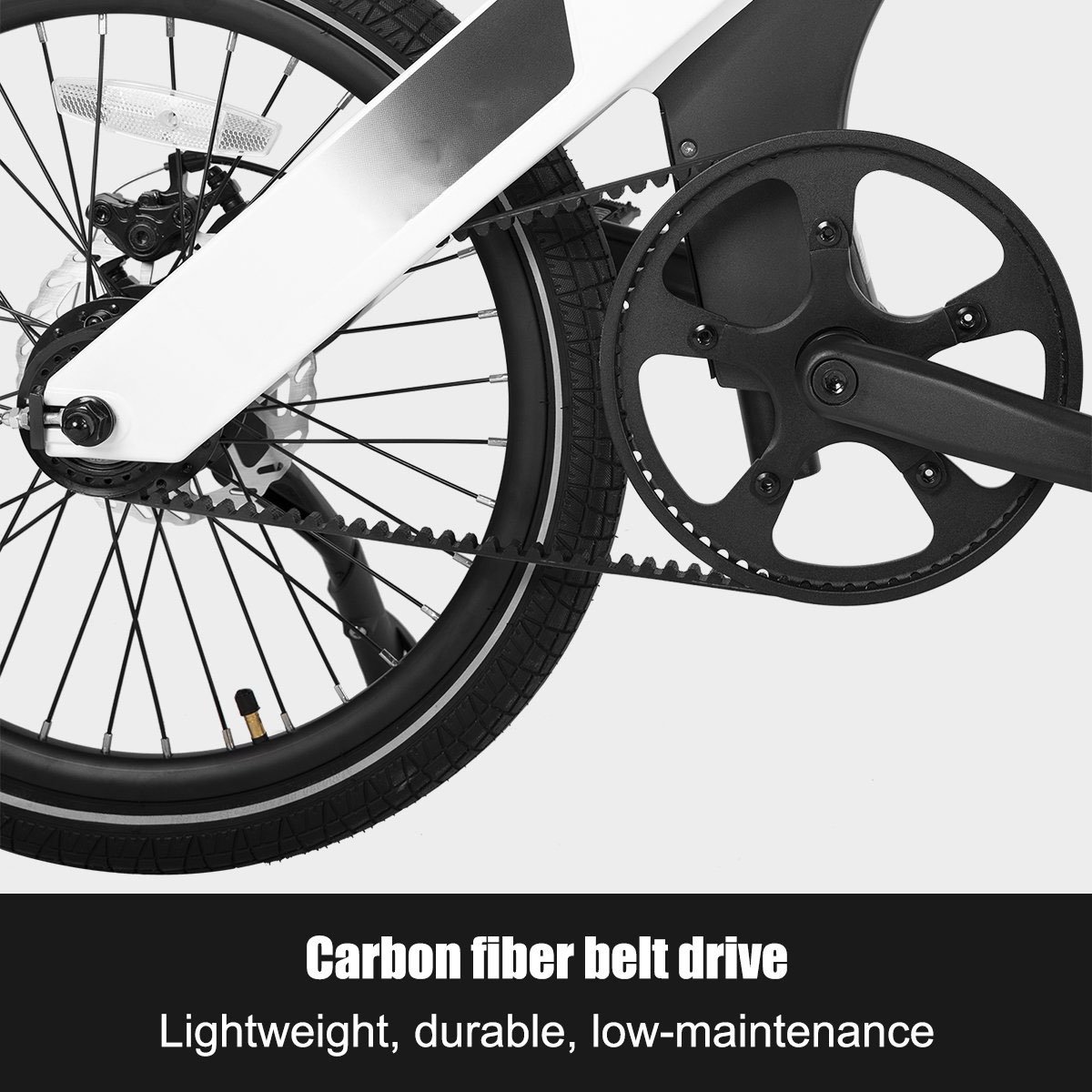 High quality 20 inch Lightweight Magnesium Folding Electric bicycle 250W Foldable E bike with Carbon Belt 10Ah Hidden Battery