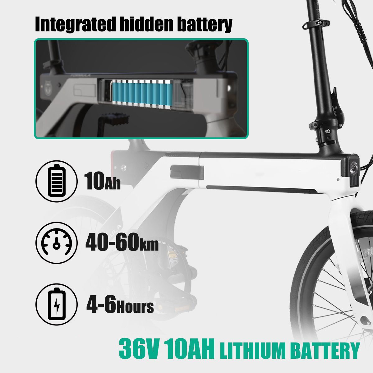 High quality 20 inch Lightweight Magnesium Folding Electric bicycle 250W Foldable E bike with Carbon Belt 10Ah Hidden Battery