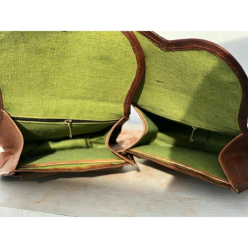 High on Demand Leather Pouch Motorcycle Both Side Saddlebags Panniers 2 Bag Available at Wholesale Price