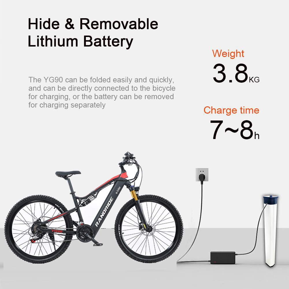 RANDRIDE fastest electric bike battery 48v 20ah 17ah australia bicicletta elettrica 1000w mtb ebike in china