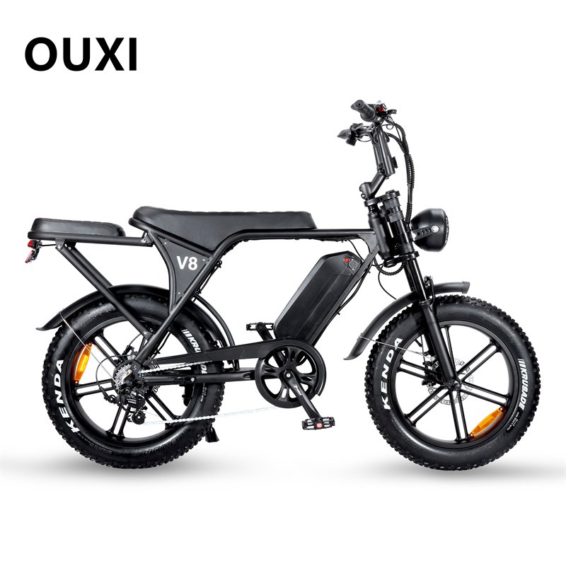 OUXI V8 1000W Electric Mountain Bike All-Terrain Electric Fat Bike with Rear Hub Motor Disc Brake System