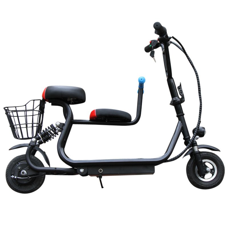 Electric Bicycle Parent-child Electric Bike Folding Small Battery Car Female Mini Mother And Son Three-person Scooter