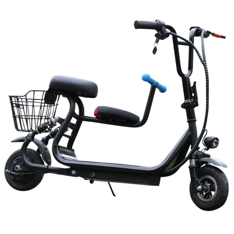 Electric Bicycle Parent-child Electric Bike Folding Small Battery Car Female Mini Mother And Son Three-person Scooter