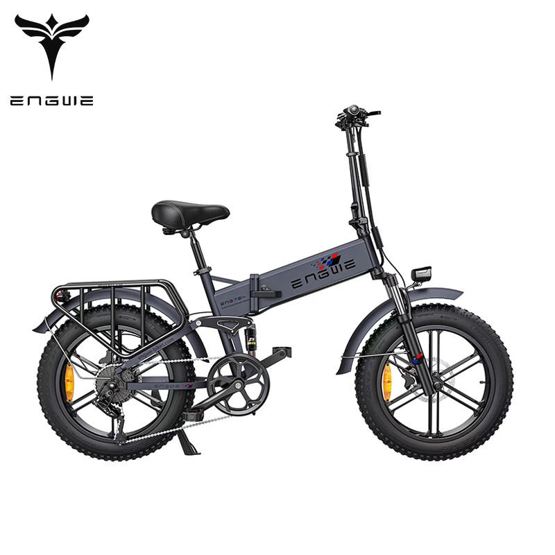 ENGWE 750W BIG POWER EBIKE 16Ah BATTERY 8 SPEED ELECTRIC BICYCLE 20INCH Tire 750w 48v 3 Modes Foldable Mountain Electric Bike
