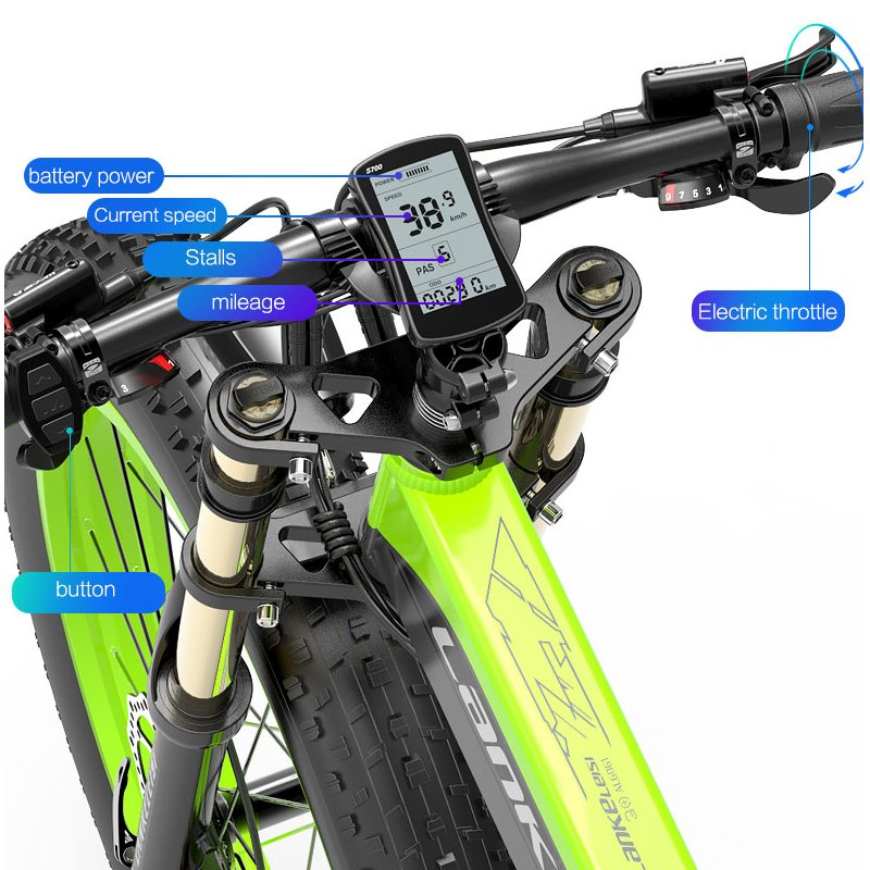 Lankeleisi XT750 plus 1000W Off Road E Mountain Bike Full Suspension 27-Speed Ebike MTB Electric Dirt Bike