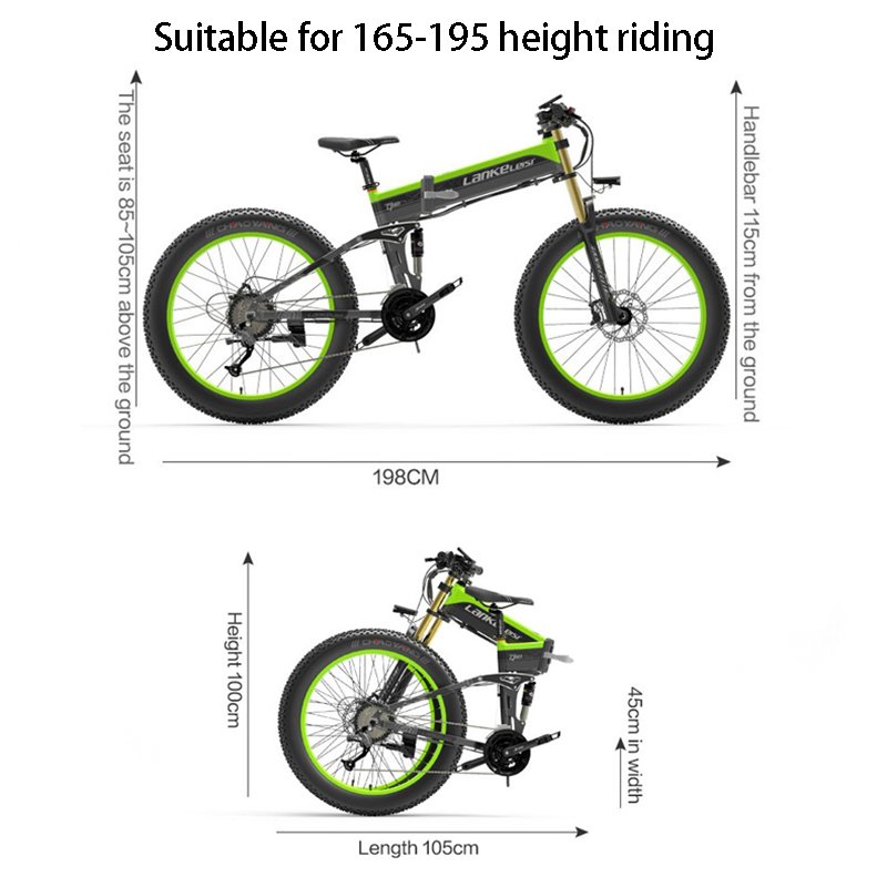 Lankeleisi XT750 plus 1000W Off Road E Mountain Bike Full Suspension 27-Speed Ebike MTB Electric Dirt Bike