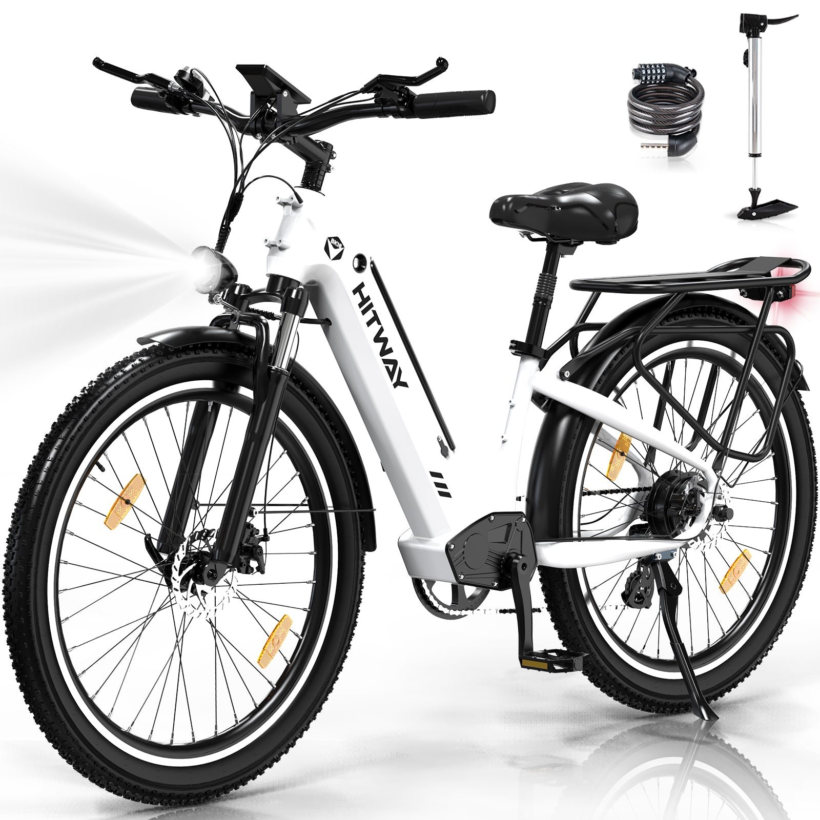 UK Stock BK16 E-Bike Electric Bicycle 26 Inch Trekking Bike E-City Bike 48V 18Ah Long Range 250 W Motor E Bike WithApp