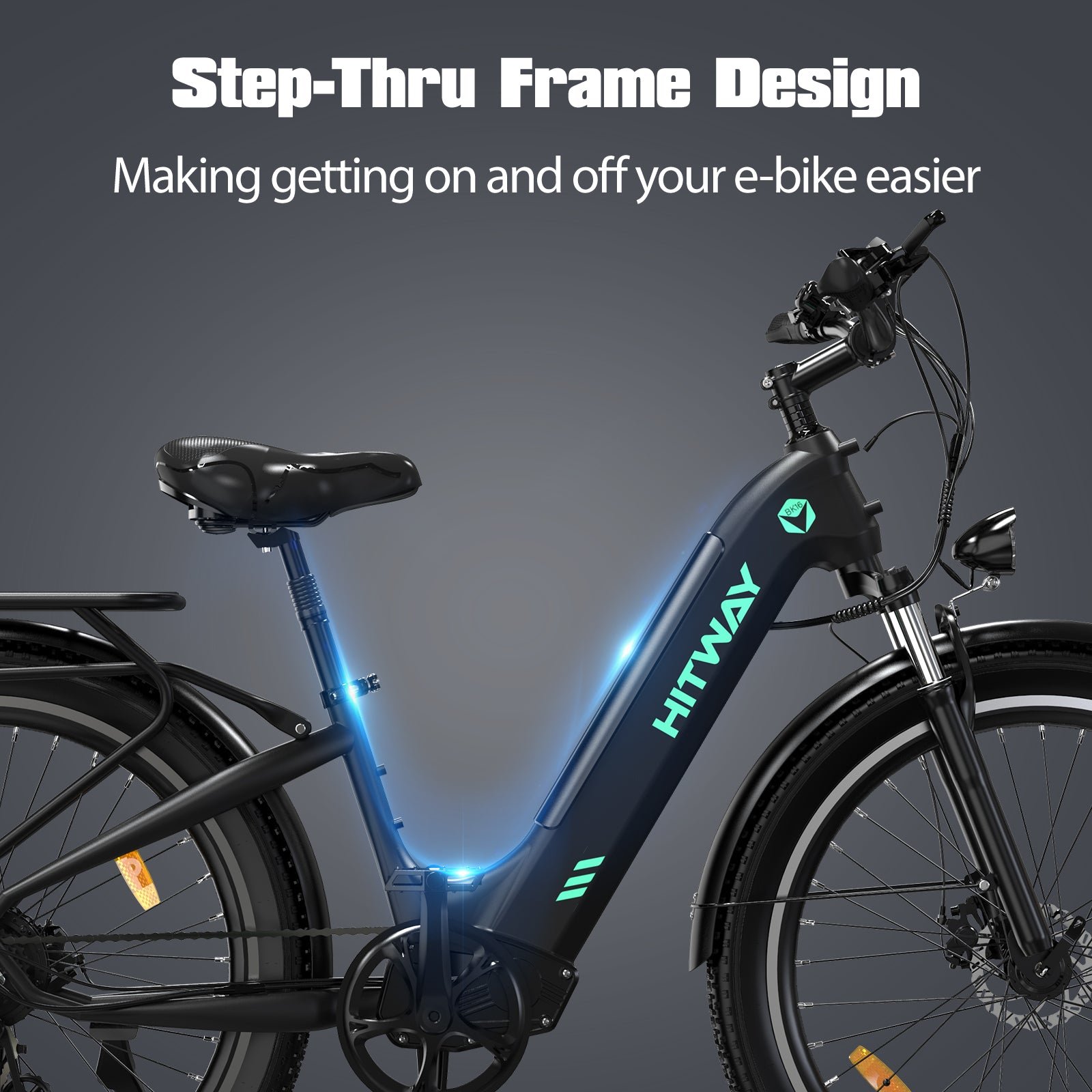 UK Stock BK16 E-Bike Electric Bicycle 26 Inch Trekking Bike E-City Bike 48V 18Ah Long Range 250 W Motor E Bike WithApp