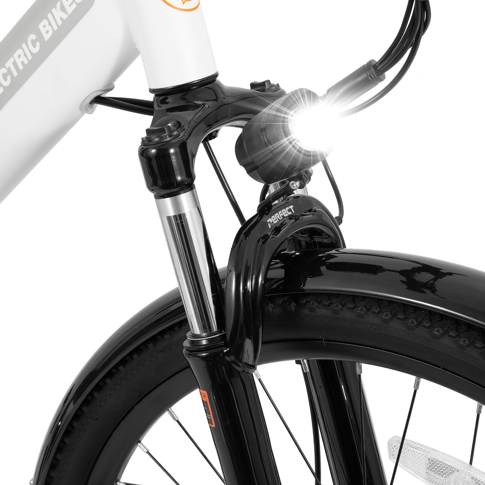 JOYKIE HILAND Electric City Bike for Adults 26 Inch Ebike 250W Front Suspension, 36V Portable Lithium Battery Electric Bicycle