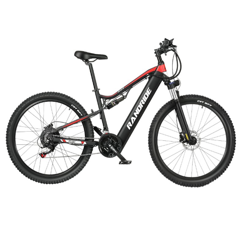 2024 Top Ranking Ebike 1000W 27.5 Adult Mountain Electric Bike Full Suspension Electric Bicycle with Brake Rear Light