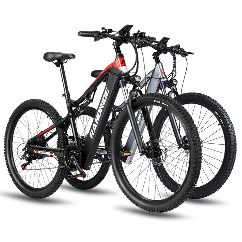 2024 Top Ranking Ebike 1000W 27.5 Adult Mountain Electric Bike Full Suspension Electric Bicycle with Brake Rear Light