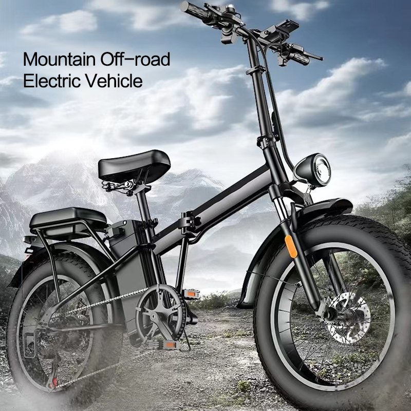 Electric Bike 20 Inch Fat Tire Off Road Ebike 500W 48V 40AH Powerful Mountain Electric Bicycle For Adults