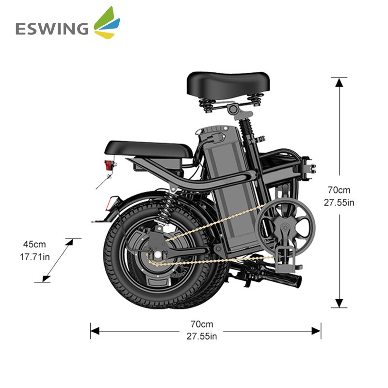 2023 Mini Size Folding Electric Bicycle 400W 48V 14 Inch Electric City Bike Foldable Electric Bike