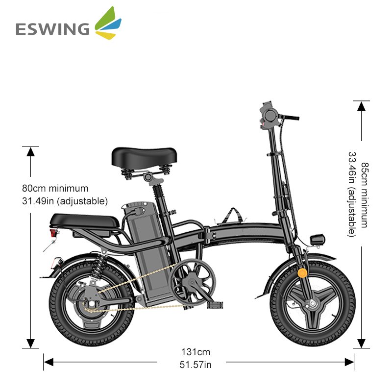 2023 Mini Size Folding Electric Bicycle 400W 48V 14 Inch Electric City Bike Foldable Electric Bike