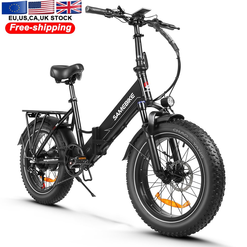 UK warehouse 20 inch 750W Motor 48V13Ah Lithium battery full suspension electric bicycle NFC Function lady folding fat bike