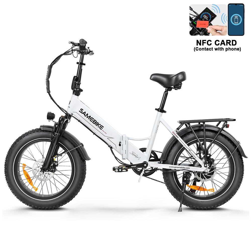 UK warehouse 20 inch 750W Motor 48V13Ah Lithium battery full suspension electric bicycle NFC Function lady folding fat bike