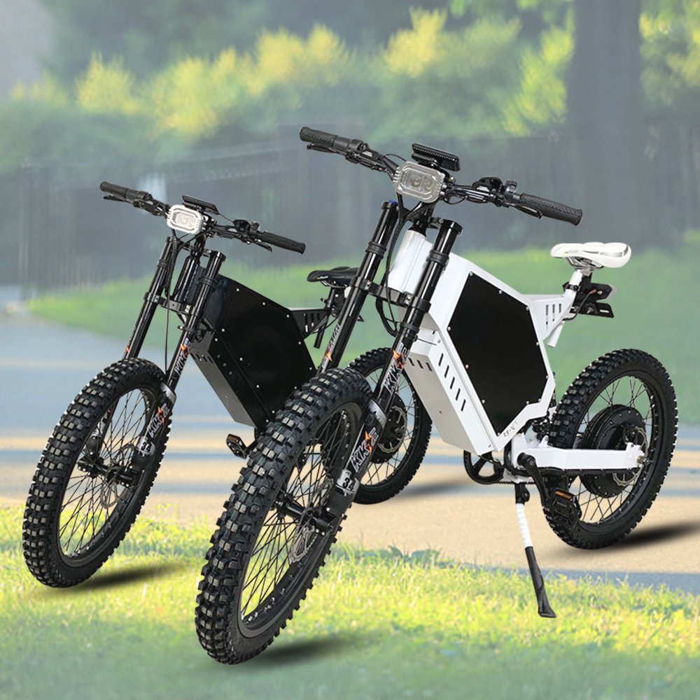 12000w Super Steal th Bomber Electric Dirt Bike mountain bike 72V Electric Off Road mountain Ebike with Pedals