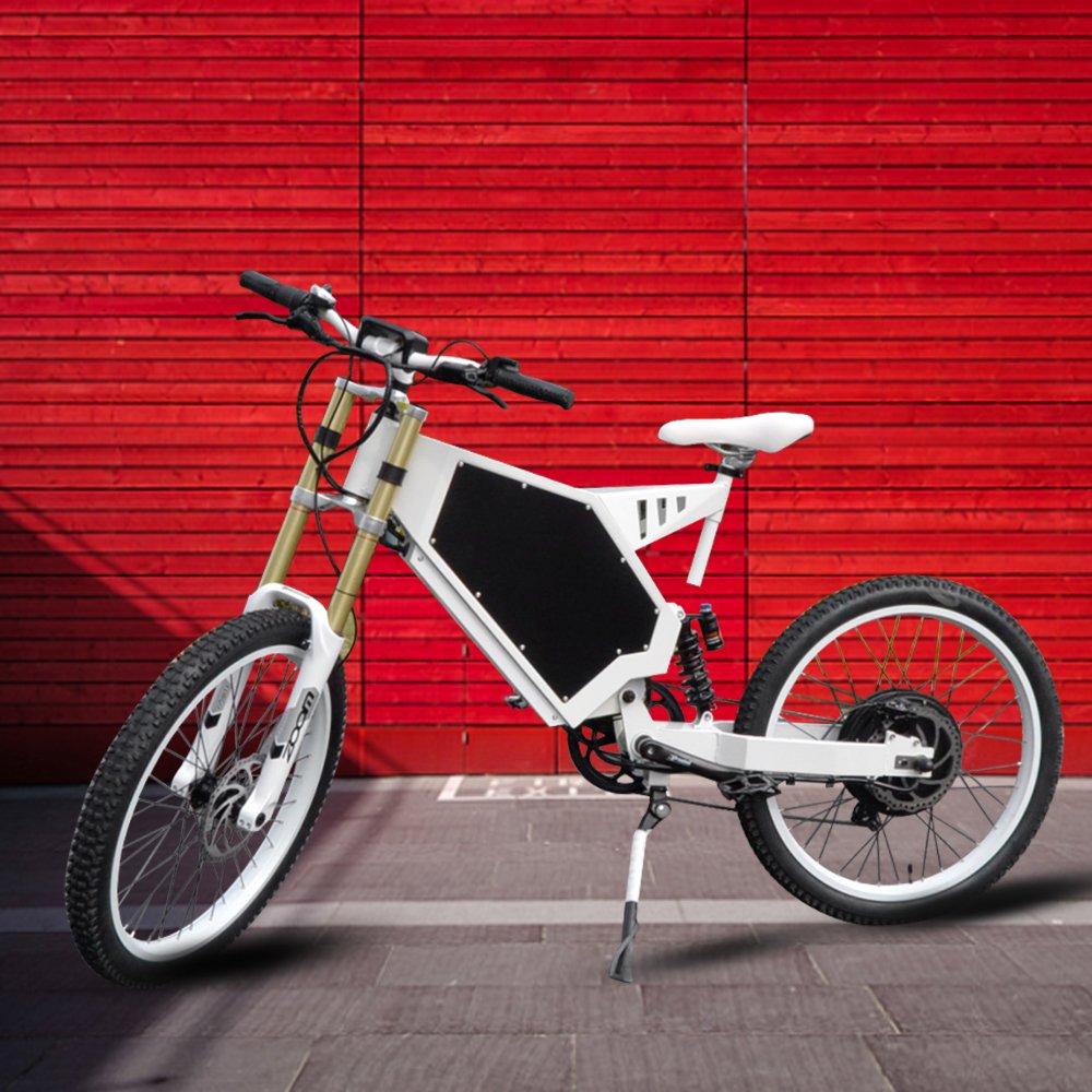 12000w Super Steal th Bomber Electric Dirt Bike mountain bike 72V Electric Off Road mountain Ebike with Pedals