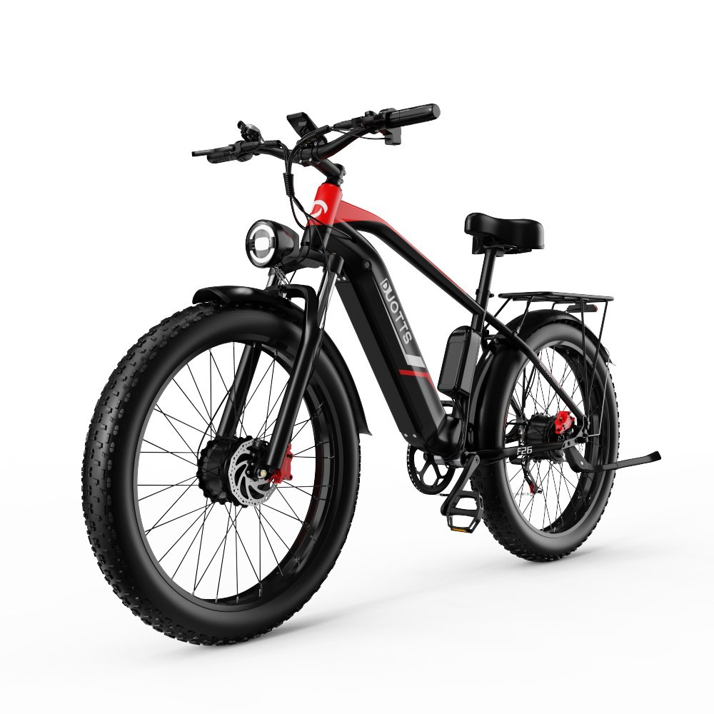 EU Stock DUOTTS S26 Dual Motor 750W*2 Electric Bike with 48V 20AH Lithium Battery Snow Mountain Fat Tire for Adults EU Warehouse
