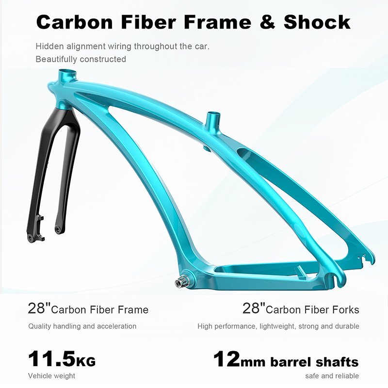 KIXIN HX New Design 28" Inch Lightweight Carbon Fiber Mountain Bike 9 11 12 Speed Level Shimano Transmission System MTB Bicycle