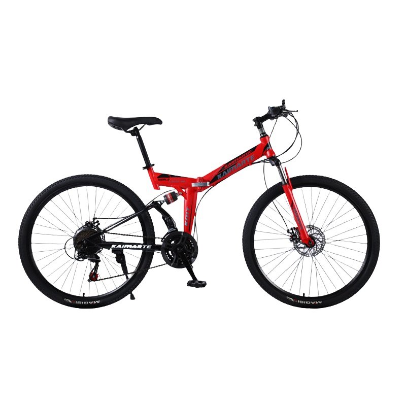 New OEM 24''/26'' Full Suspension Mountain Bike Cheap 26 Inch Folding MTB Steel Fork and Disc Brake System