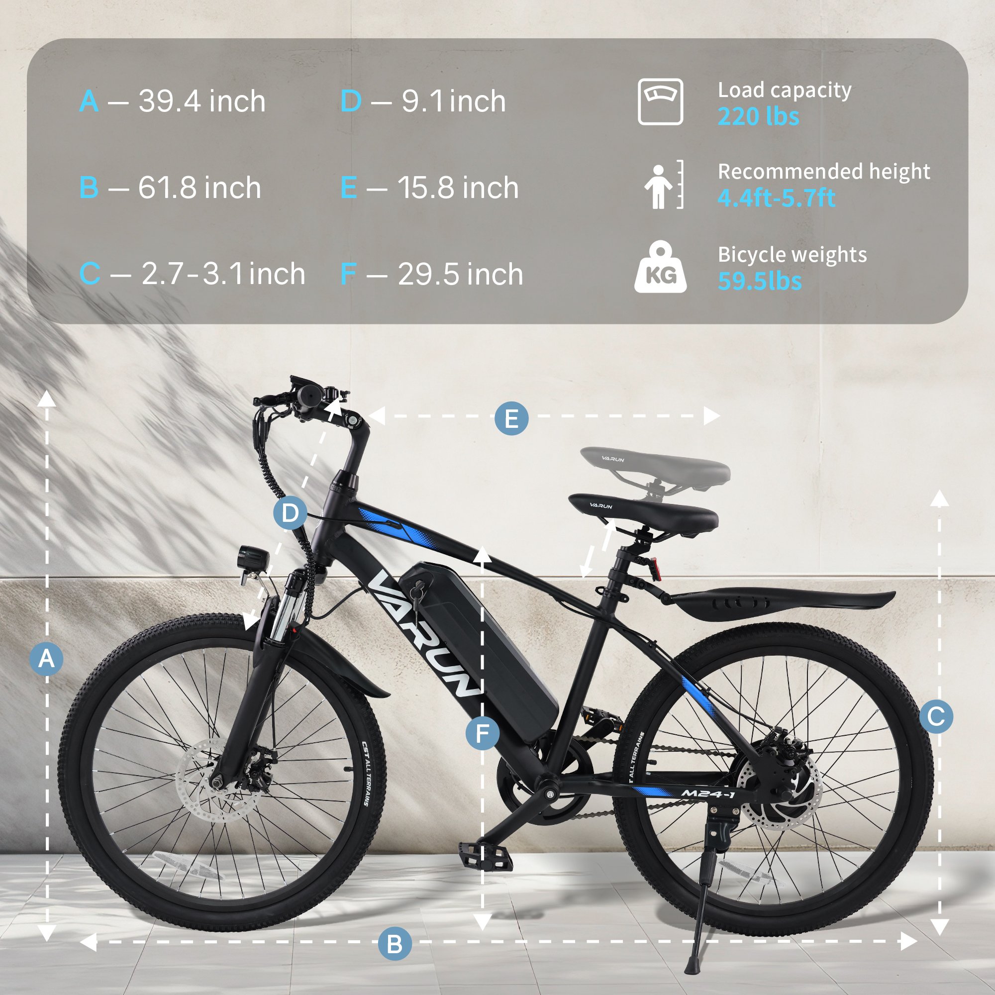 UK EU USA Stock Ebike for Adults 350W Electric Mountain Bike 36V 7.8AH 24 inch City Electric Bicycle