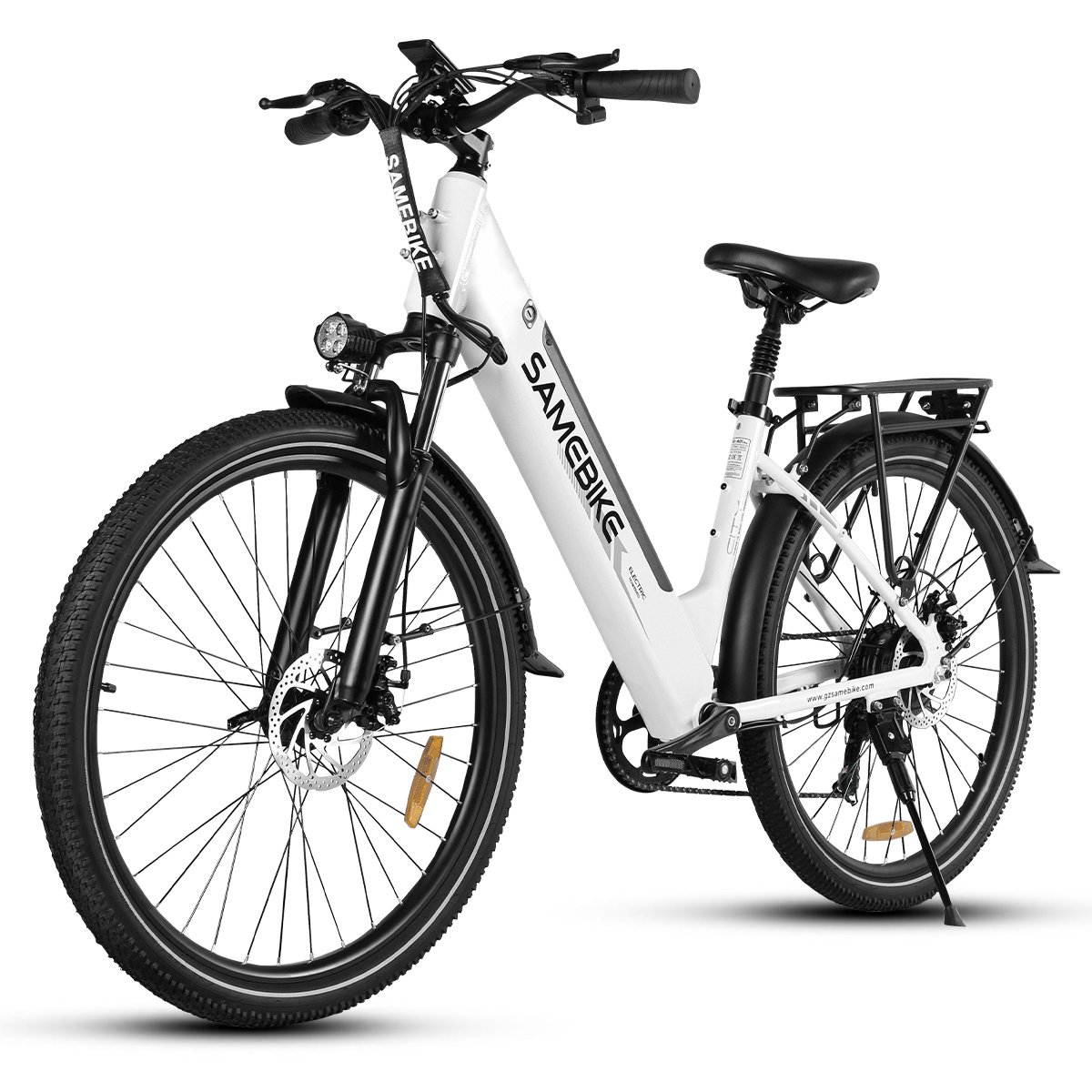 OEM SAMEBIKE Women's 500W 27.5'' Electric Hybrid Mountain Bike with Integrated 36V Lithium Battery Folding Commute City Bike